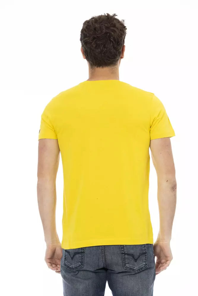 Trussardi Action Gelbes Baumwoll-T-Shirt für Herren