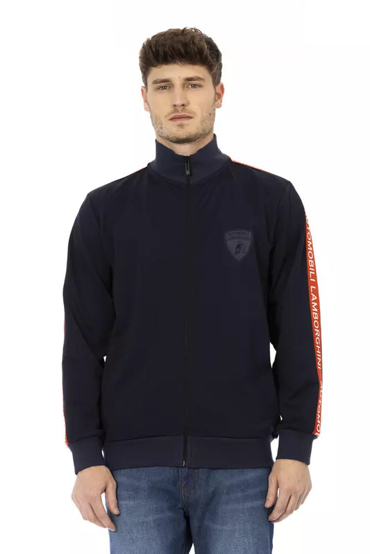 Blauer Polyesterpullover