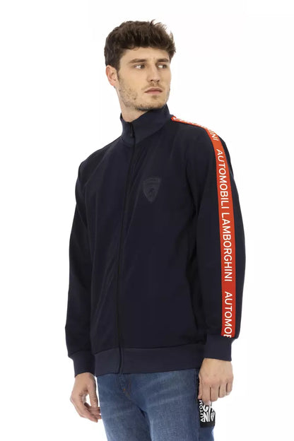 Blauer Polyesterpullover