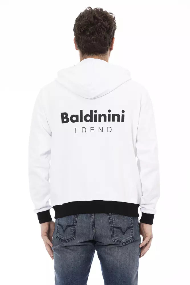 Baldinini Trend White Cotton Men Sweater