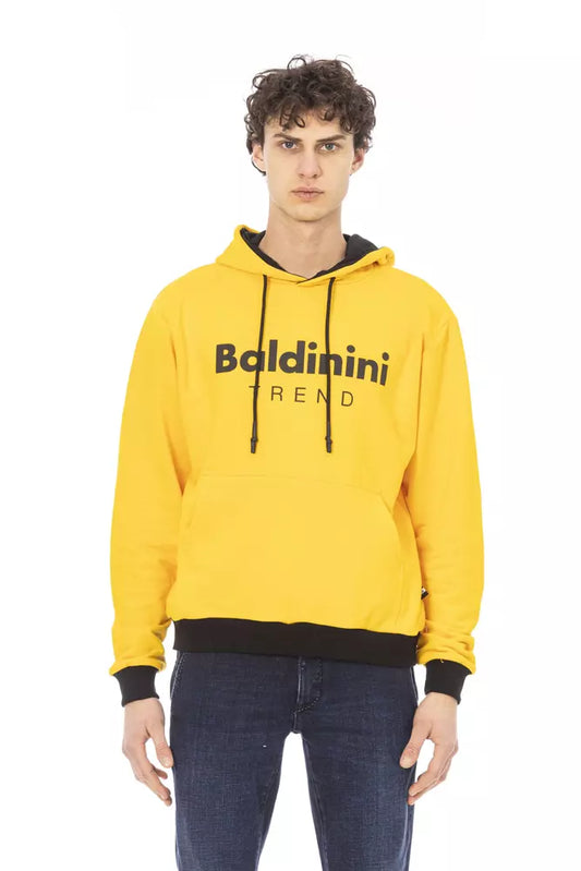 Baldinini Trend Gelber Baumwoll-Herren-Hoodie