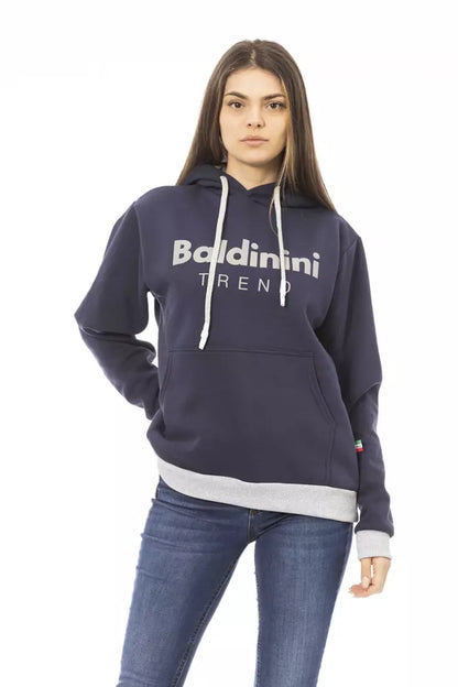 Blauer Baumwollpullover