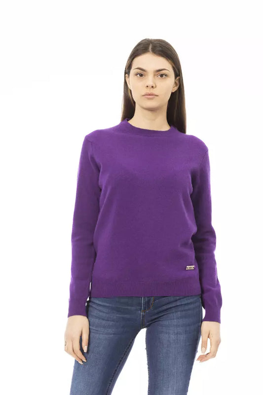 Maglione di lana viola