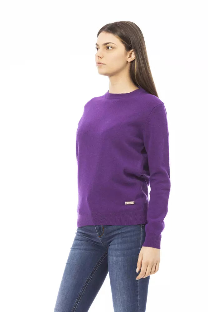 Lila Wollpullover