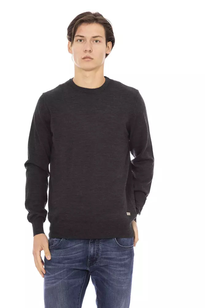 Baldinini Trend Gray Fabric Men Sweater