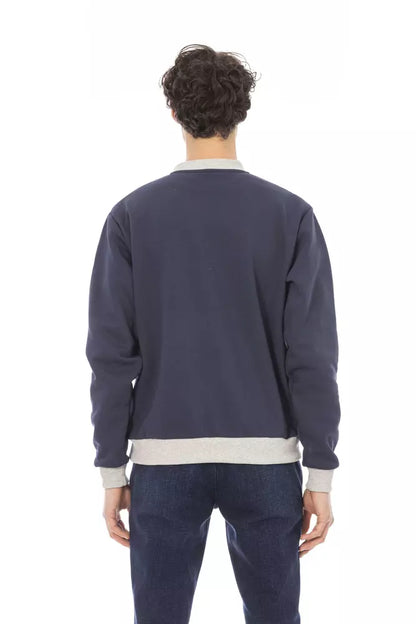 Maglione in cotone blu