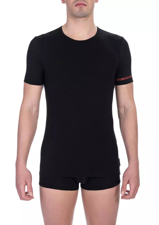 Bikkembergs Black Cotton Men T-Shirt