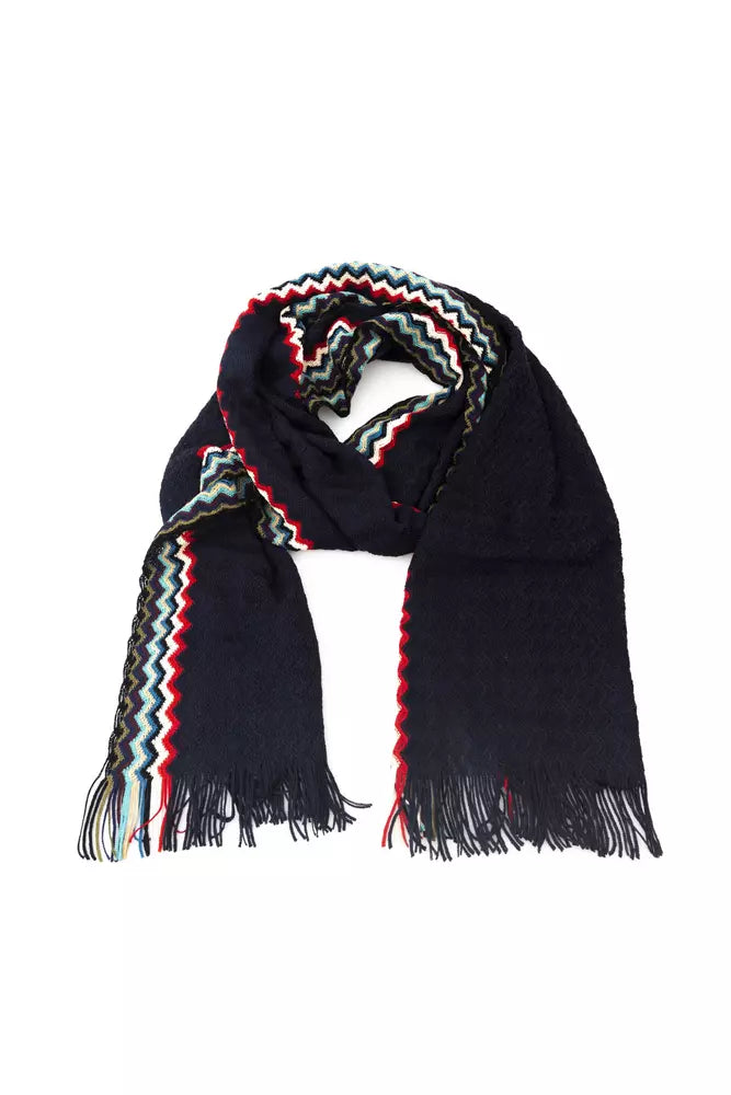 Missoni Black Wool Men Scarf