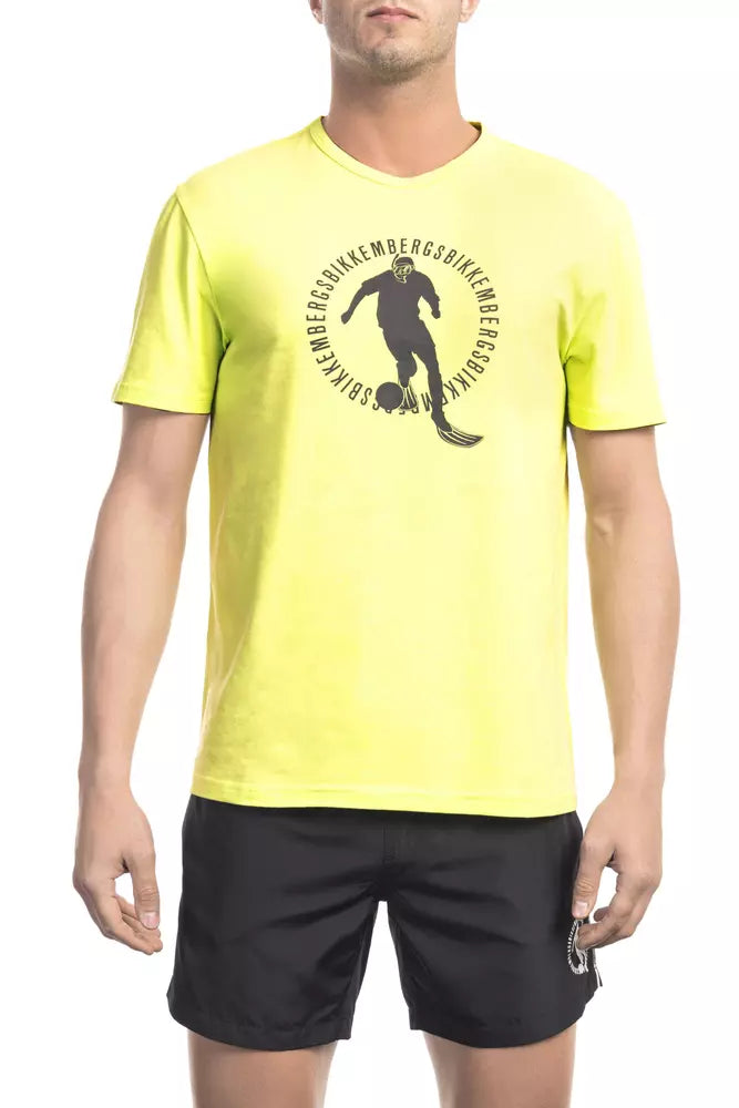 T-shirt in cotone giallo