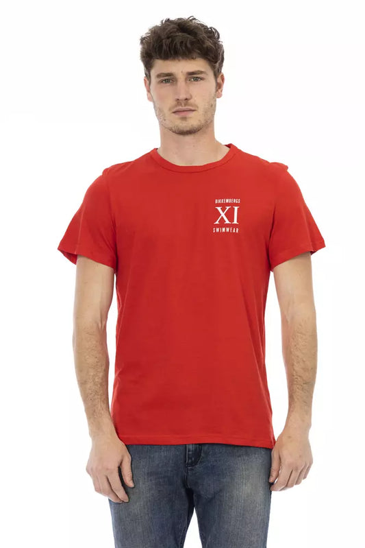 Rotes Baumwoll-T-Shirt