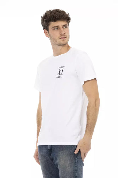 Bikkembergs – Elegantes, weißes T-Shirt mit Frontprint