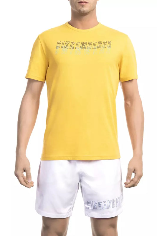 T-shirt in cotone giallo