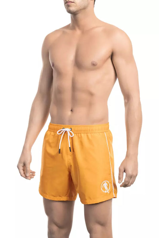 Bikkembergs Orange Polyester Herren Badeshorts