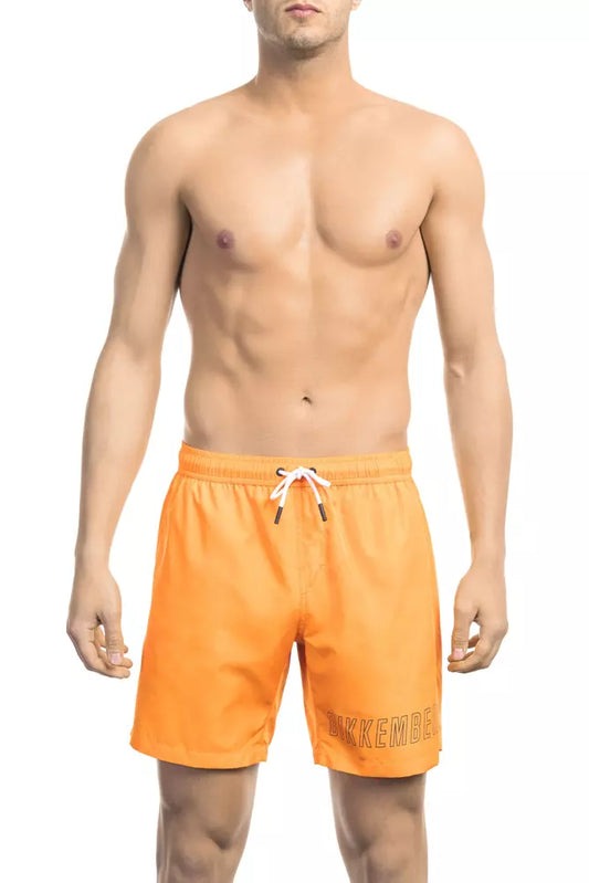 Bikkembergs Orange Polyester Herren Badeshorts