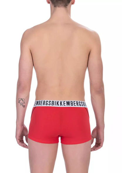 Bikkembergs Red Cotton Men's Underwear Trunk