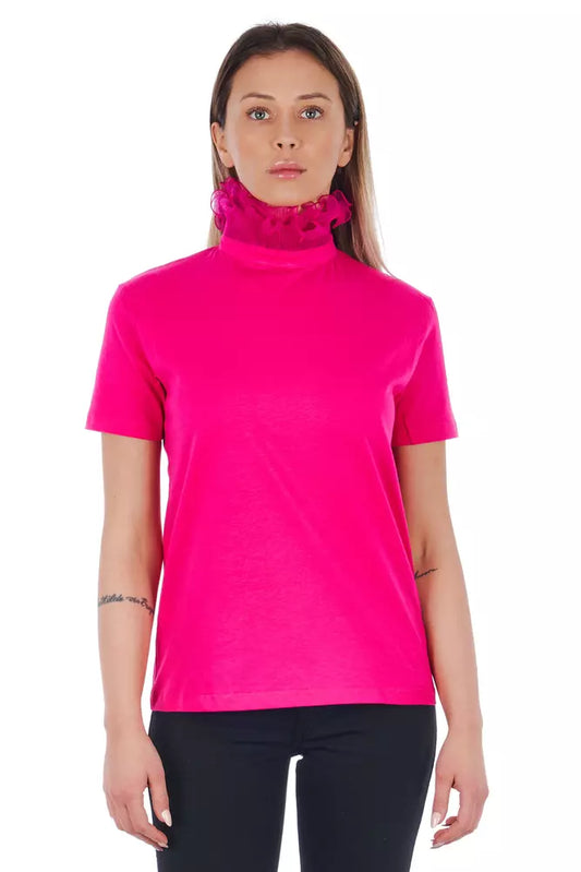 Frankie Morello Pink Cotton Women T-Shirt