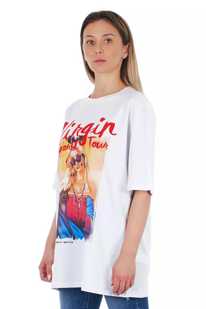 Frankie Morello White Cotton Women T-Shirt