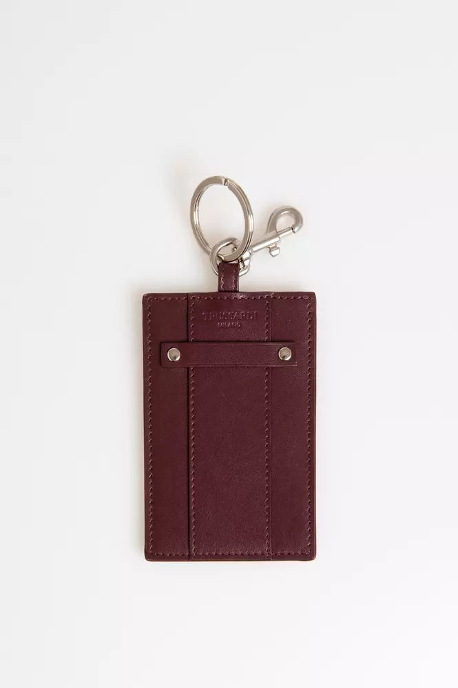 Trussardi Brown Leather Men Keychain