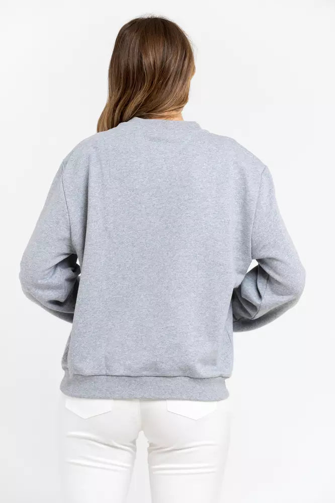 Trussardi Grauer Baumwollpullover für Damen