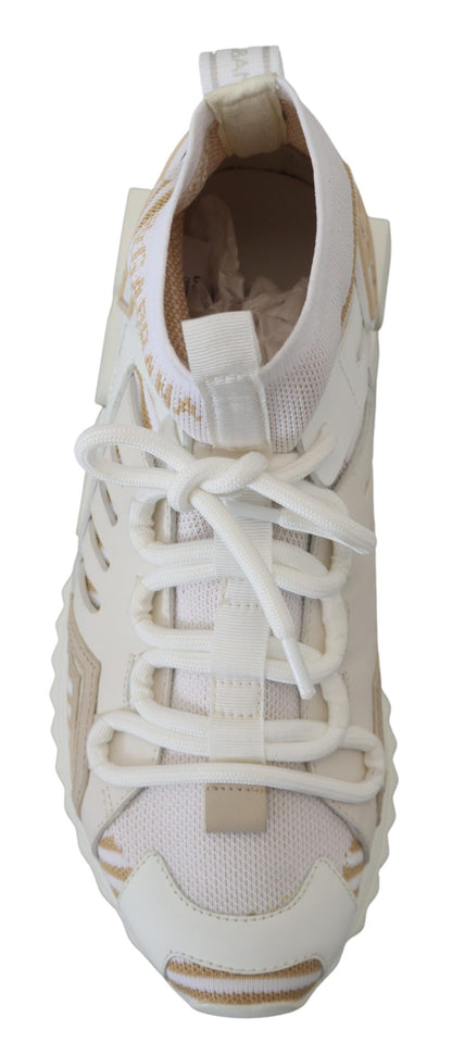 Dolce &amp; Gabbana Elegante weiß-beige SORRENTO Sneakers