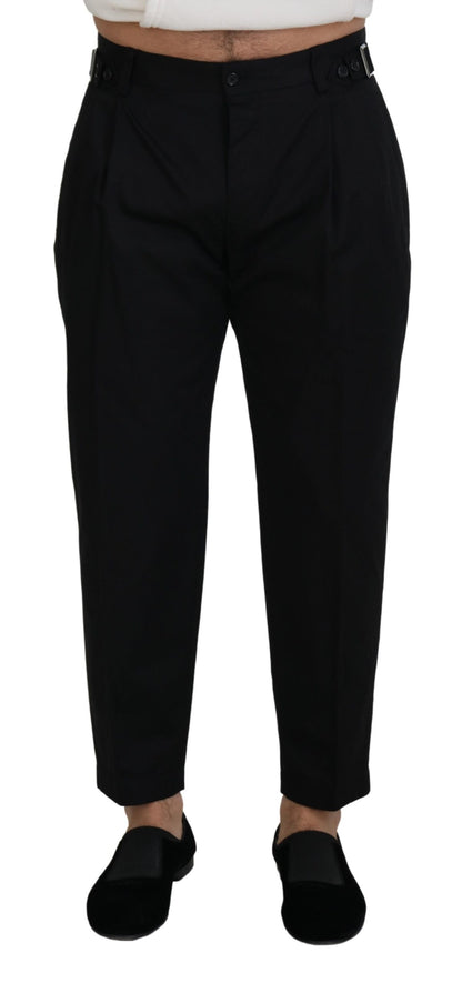 Pantaloni formali chino in cotone nero