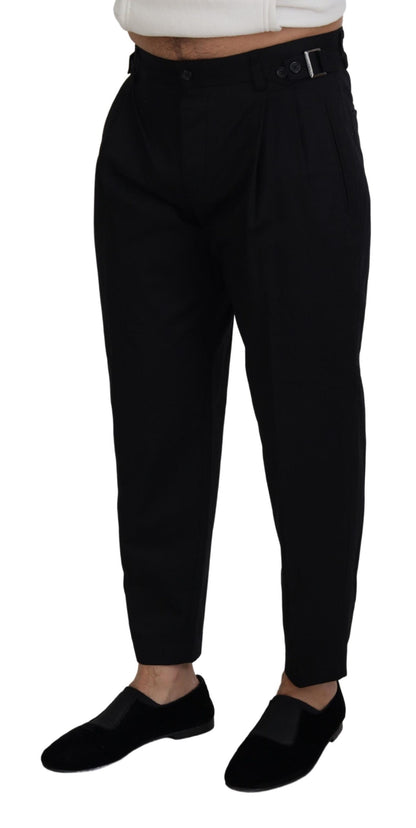 Pantaloni formali chino in cotone nero