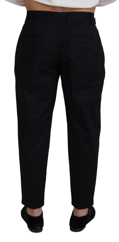 Pantaloni formali chino in cotone nero