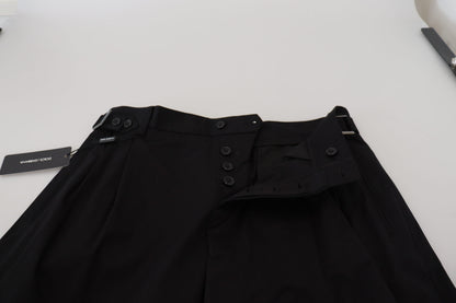 Pantaloni formali chino in cotone nero