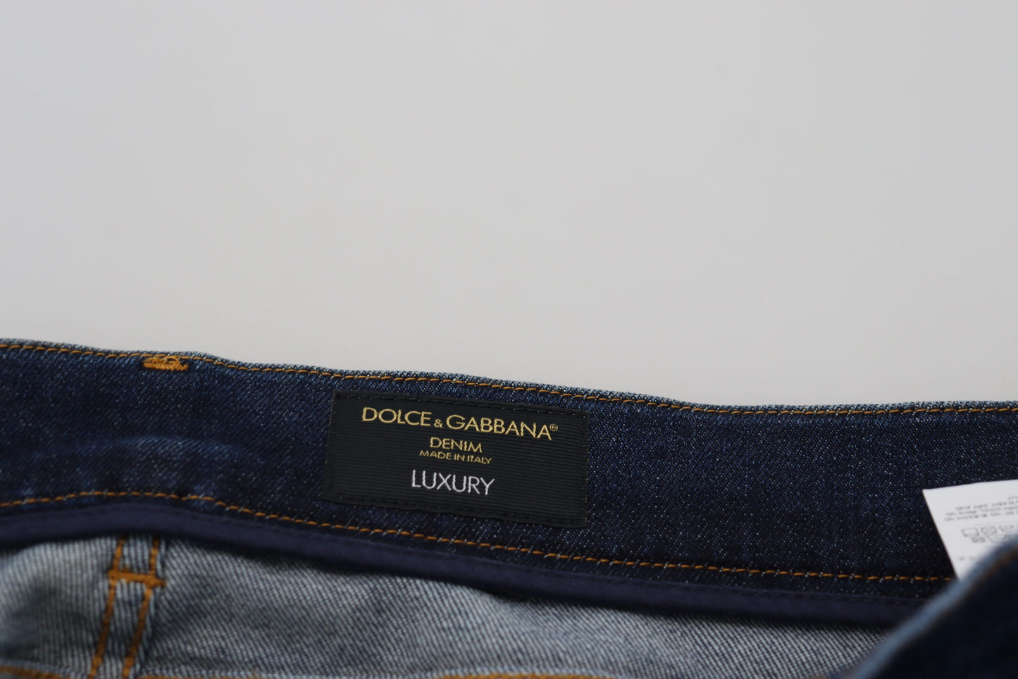 Jeans casual in denim di cotone lavato blu