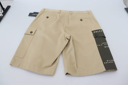 Bermuda cargo in cotone beige