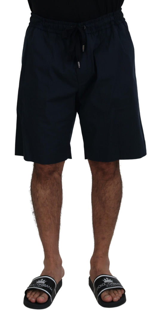 Dolce &amp; Gabbana Elegante Shorts aus blauer Baumwollmischung