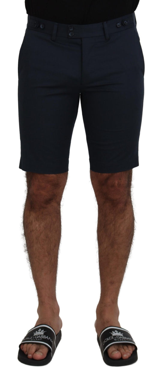 Dolce &amp; Gabbana Elegante Shorts aus blauer Baumwollmischung