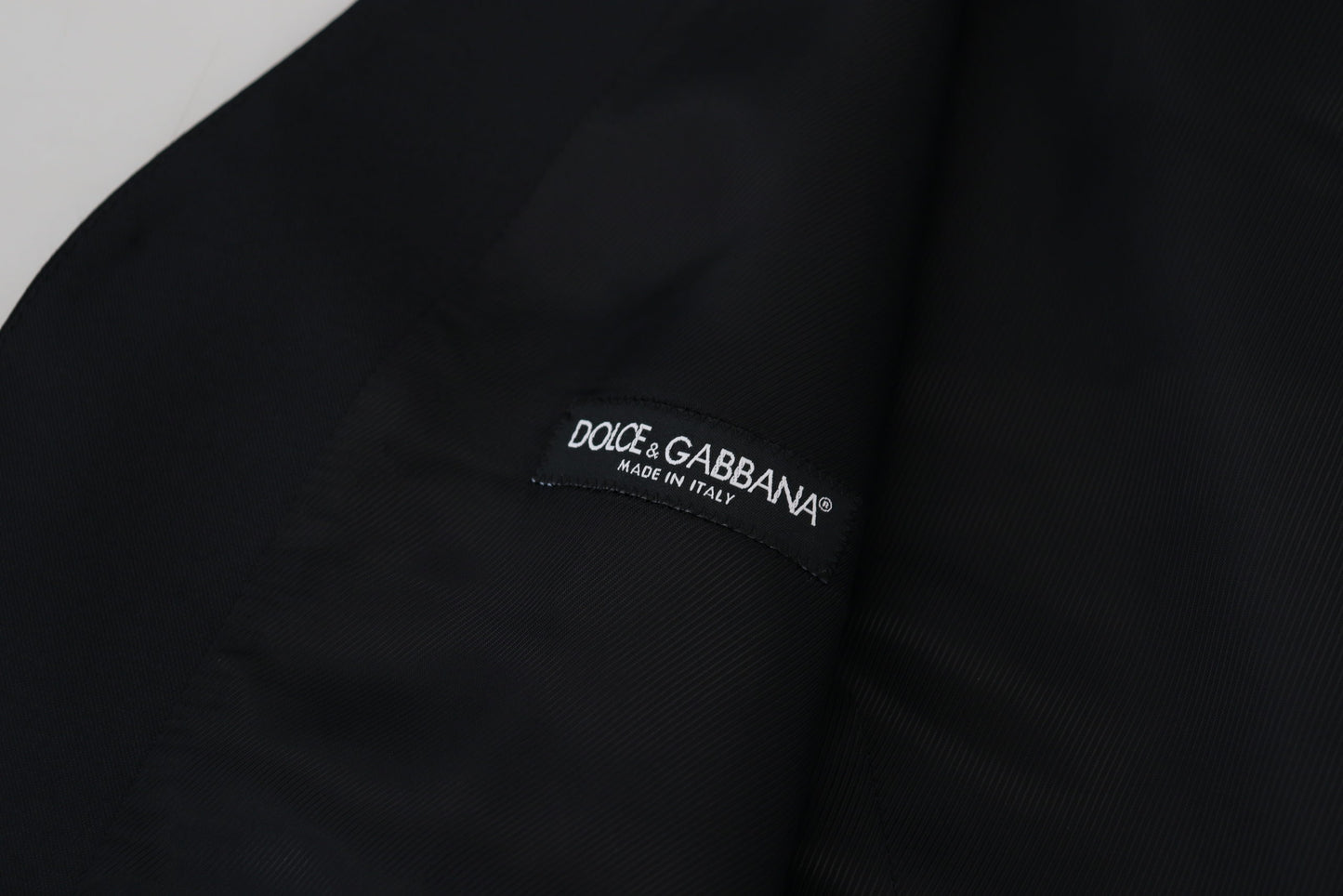 Dolce &amp; Gabbana Elegante schwarze Weste aus Woll-Seide