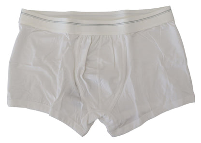 Intimo boxer regolare in misto cotone bianco