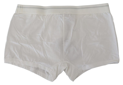 Intimo boxer regolare in misto cotone bianco