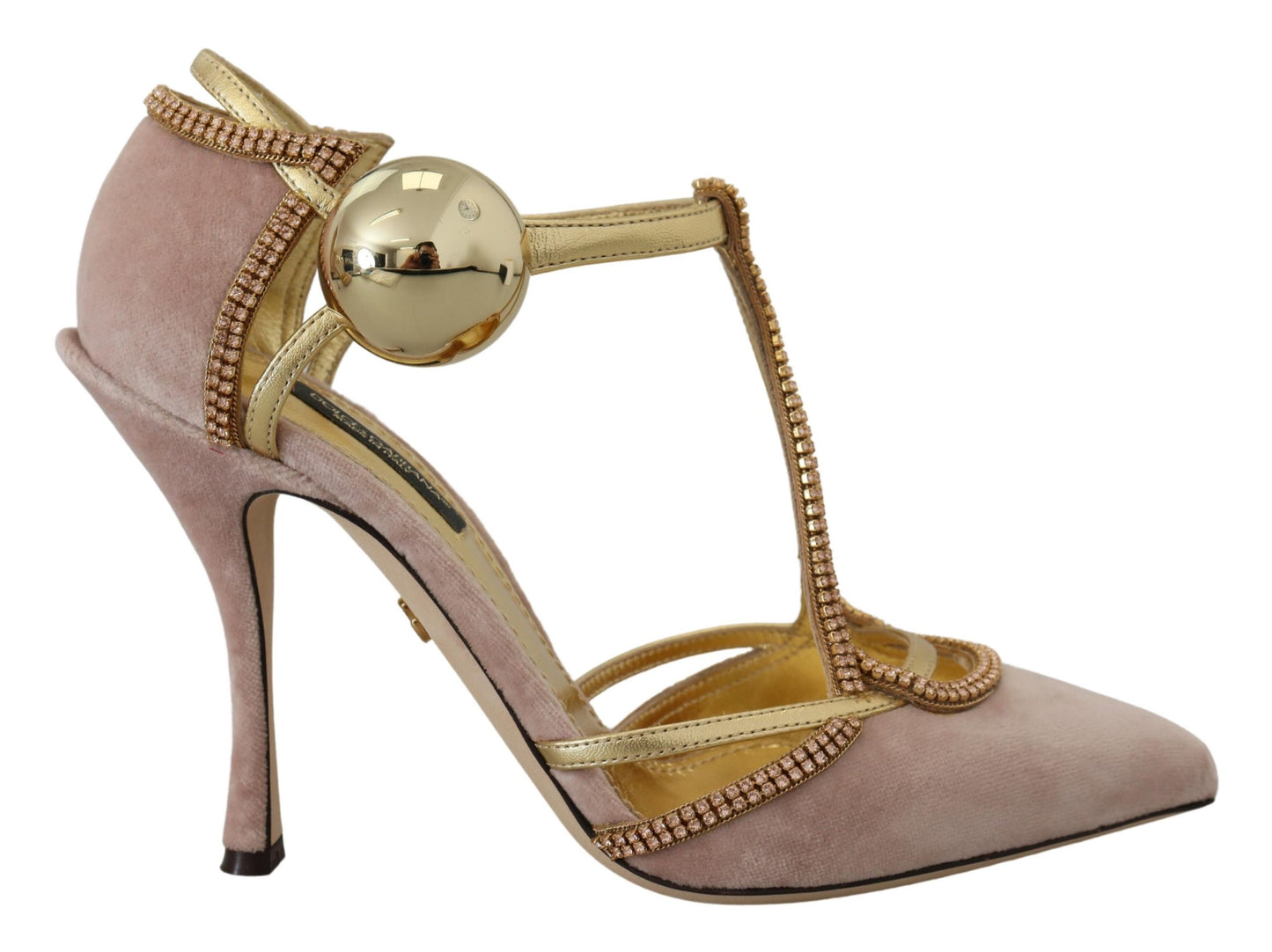 Dolce &amp; Gabbana Elegante rosa Kristall Pumps mit High Heels