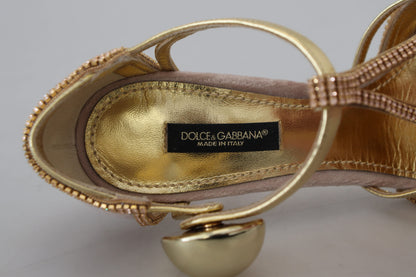 Dolce &amp; Gabbana Elegante rosa Kristall Pumps mit High Heels