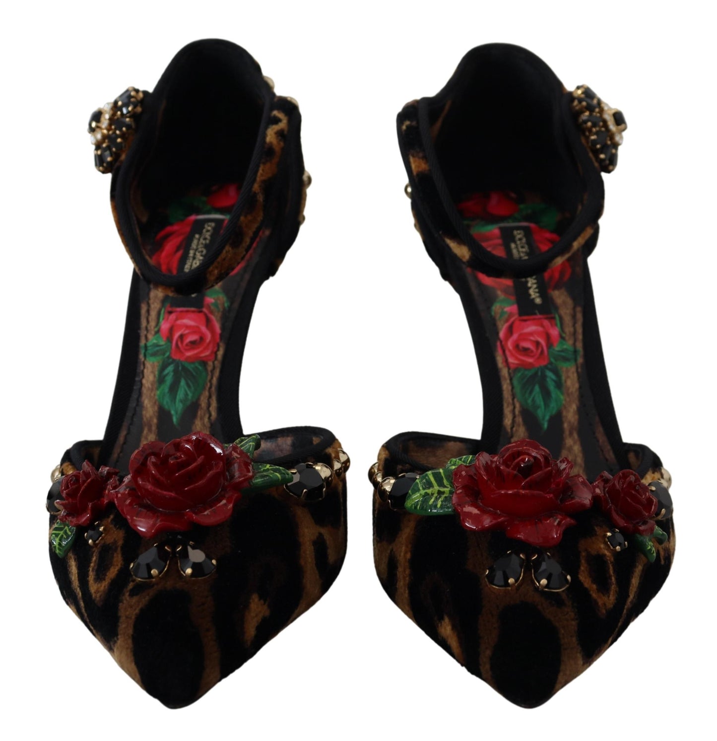 Dolce &amp; Gabbana – Schicke Sandalen mit Knöchelriemen und Leopardenmuster