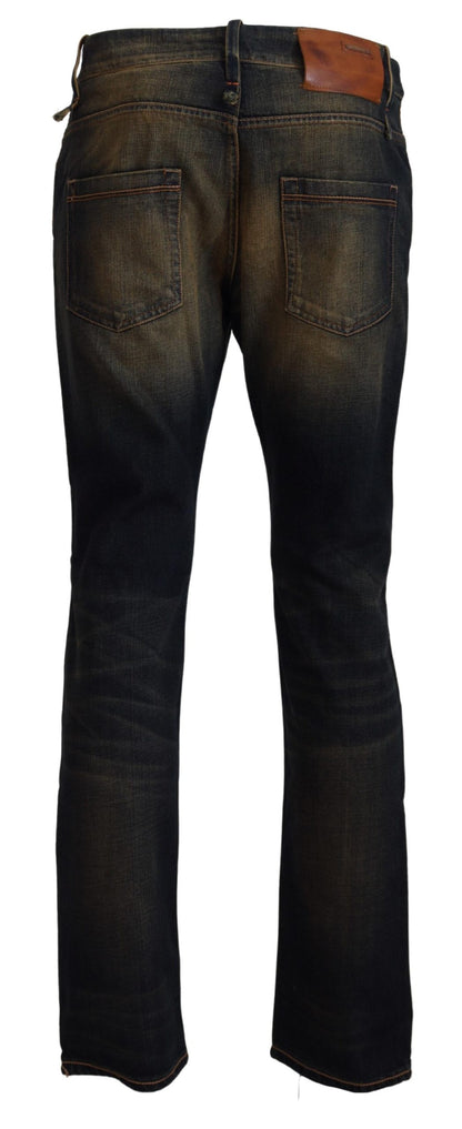 Acht Elegante Blue Washed Denim Pants - Authentische Handwerkskunst