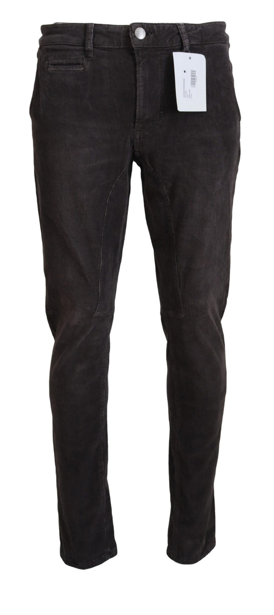 Acht Elegante Cordhose in Braun