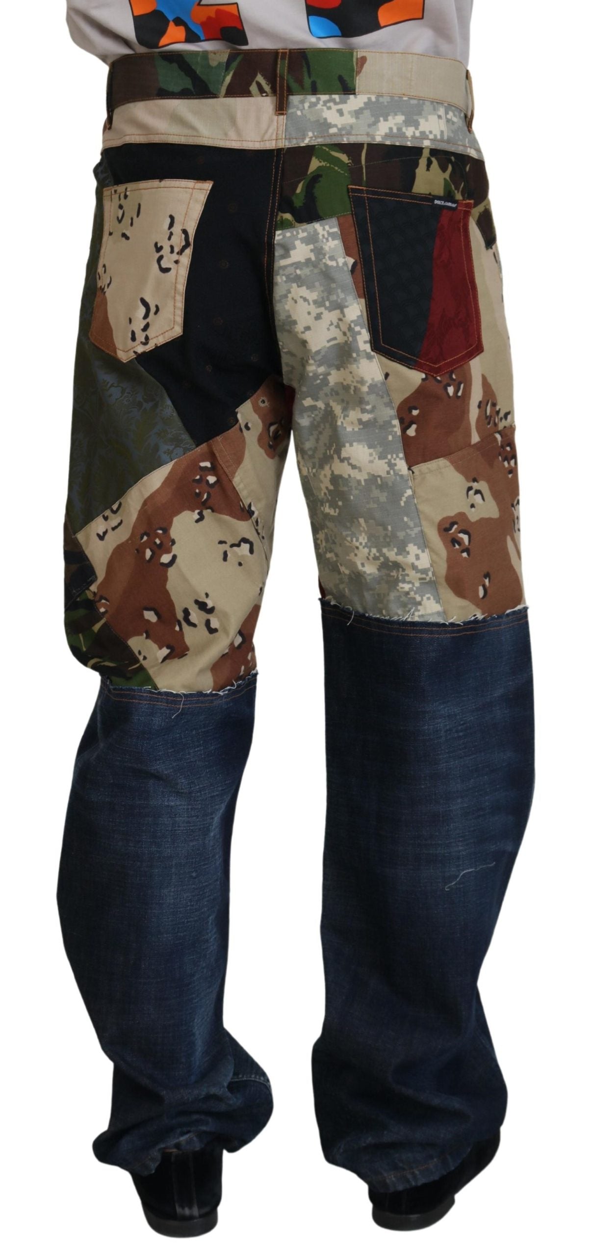 Dolce &amp; Gabbana Patchwork-Jeans aus reichhaltiger Seidenmischung