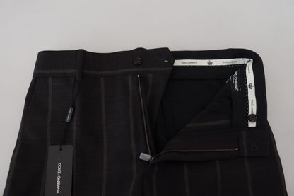 Pantaloni formali da uomo chino in lana nera