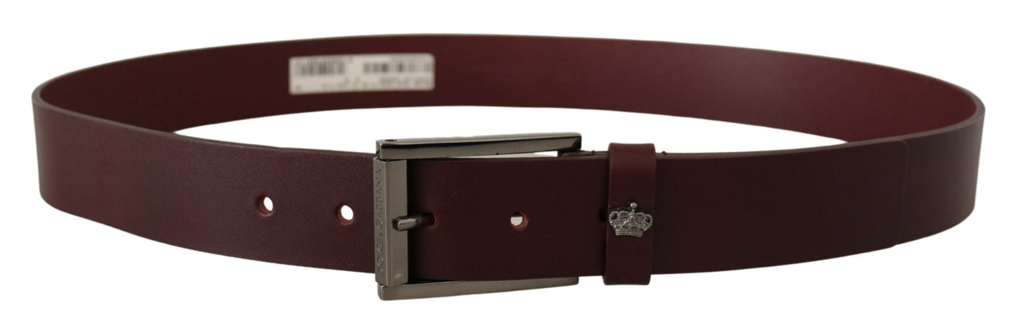 Dolce & Gabbana Elegant Brown Leather Designer Belt