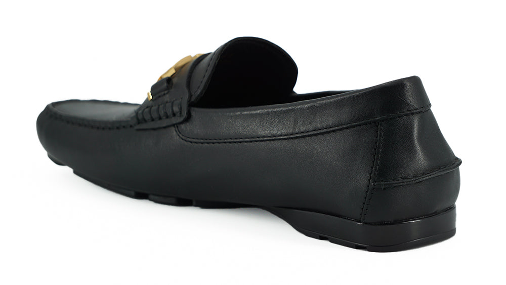 Versace Elegante schwarze Loafer aus Kalbsleder für Herren