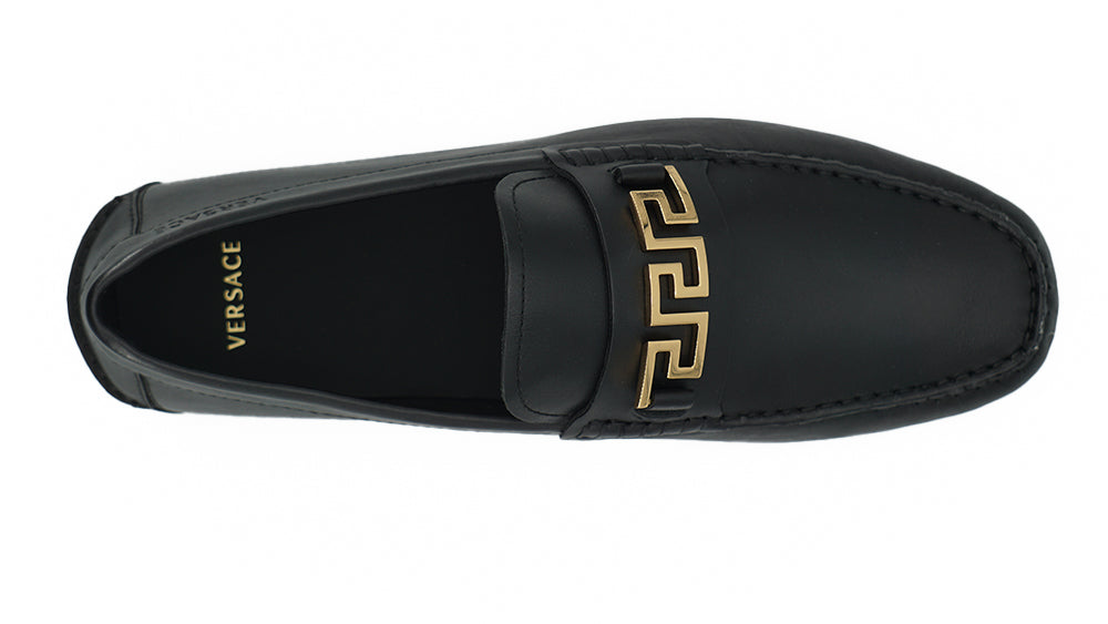 Versace Elegante schwarze Loafer aus Kalbsleder für Herren