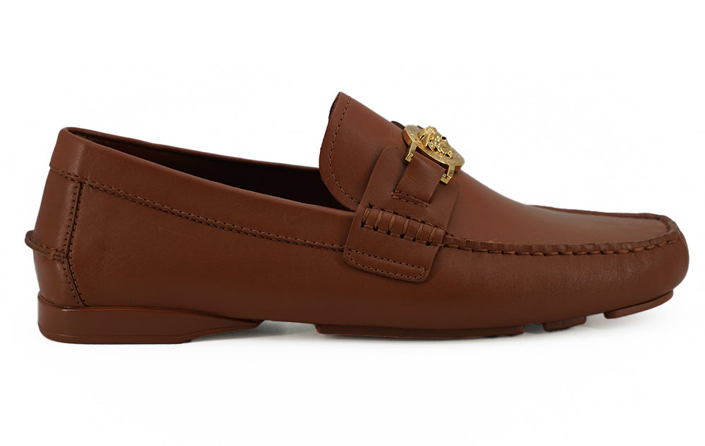 Versace Elegante Loafer aus Leder mit Medusa-Prägung