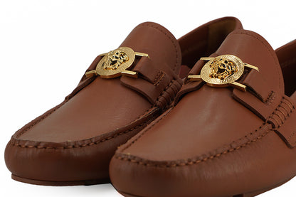 Versace Elegante Loafer aus Leder mit Medusa-Prägung