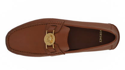 Versace Elegante Loafer aus Leder mit Medusa-Prägung