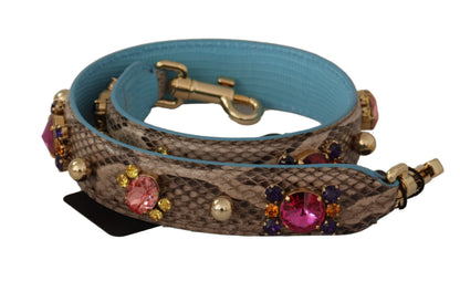 Dolce &amp; Gabbana Elegantes Schultergurt-Accessoire aus Pythonleder