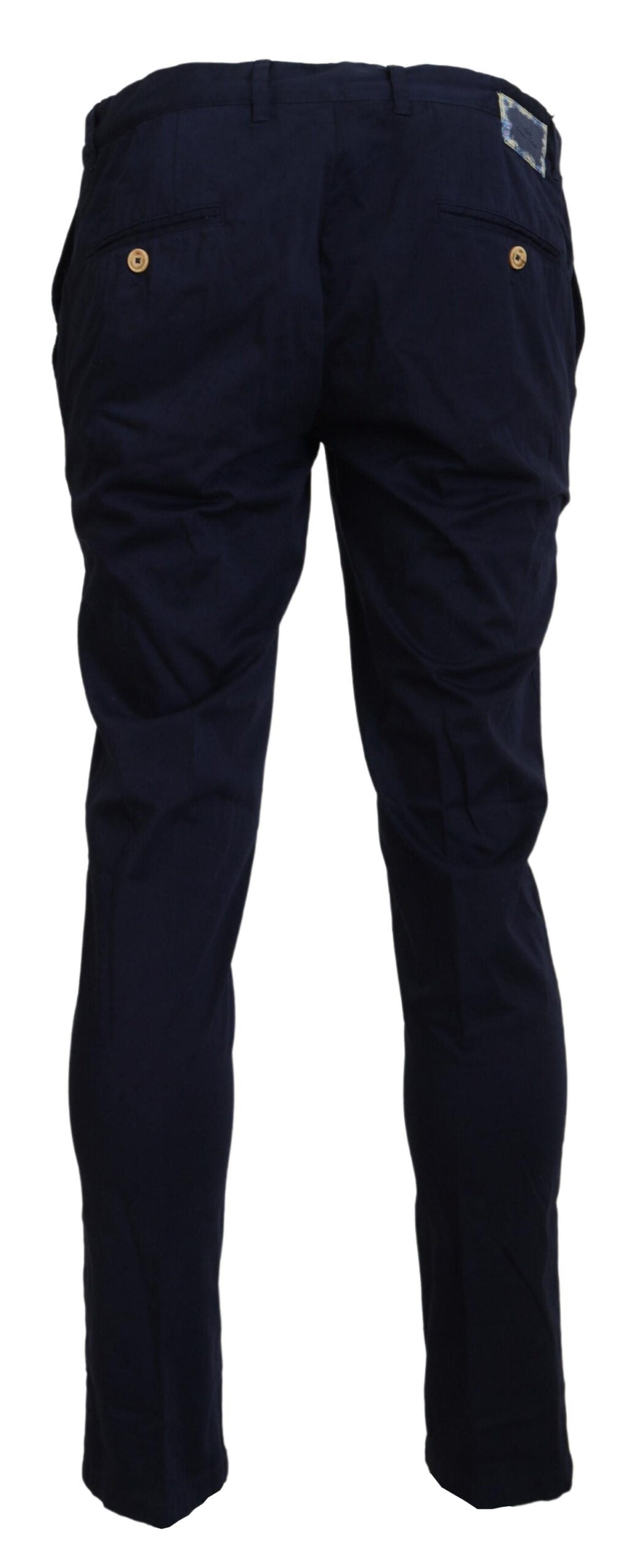 Pantaloni skinny da uomo in cotone blu scuro